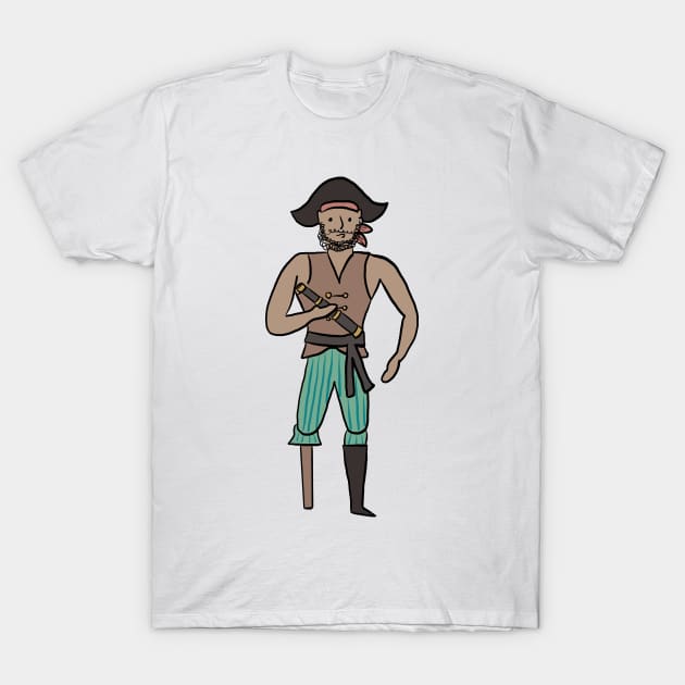 Pirate with hat T-Shirt by Shurkason